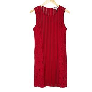 Spense Red Lace Sleeveless Party Dress Size 6